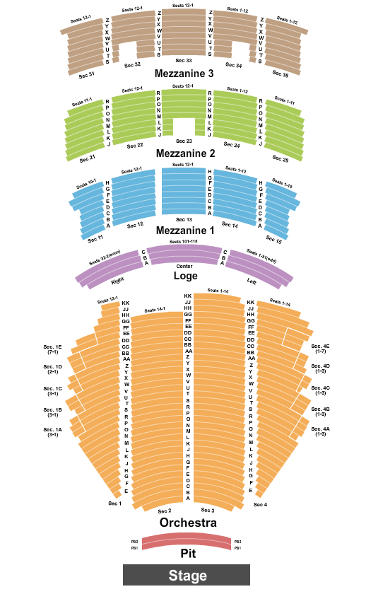 Paramount Theatre Sound Of Music Seating Chart